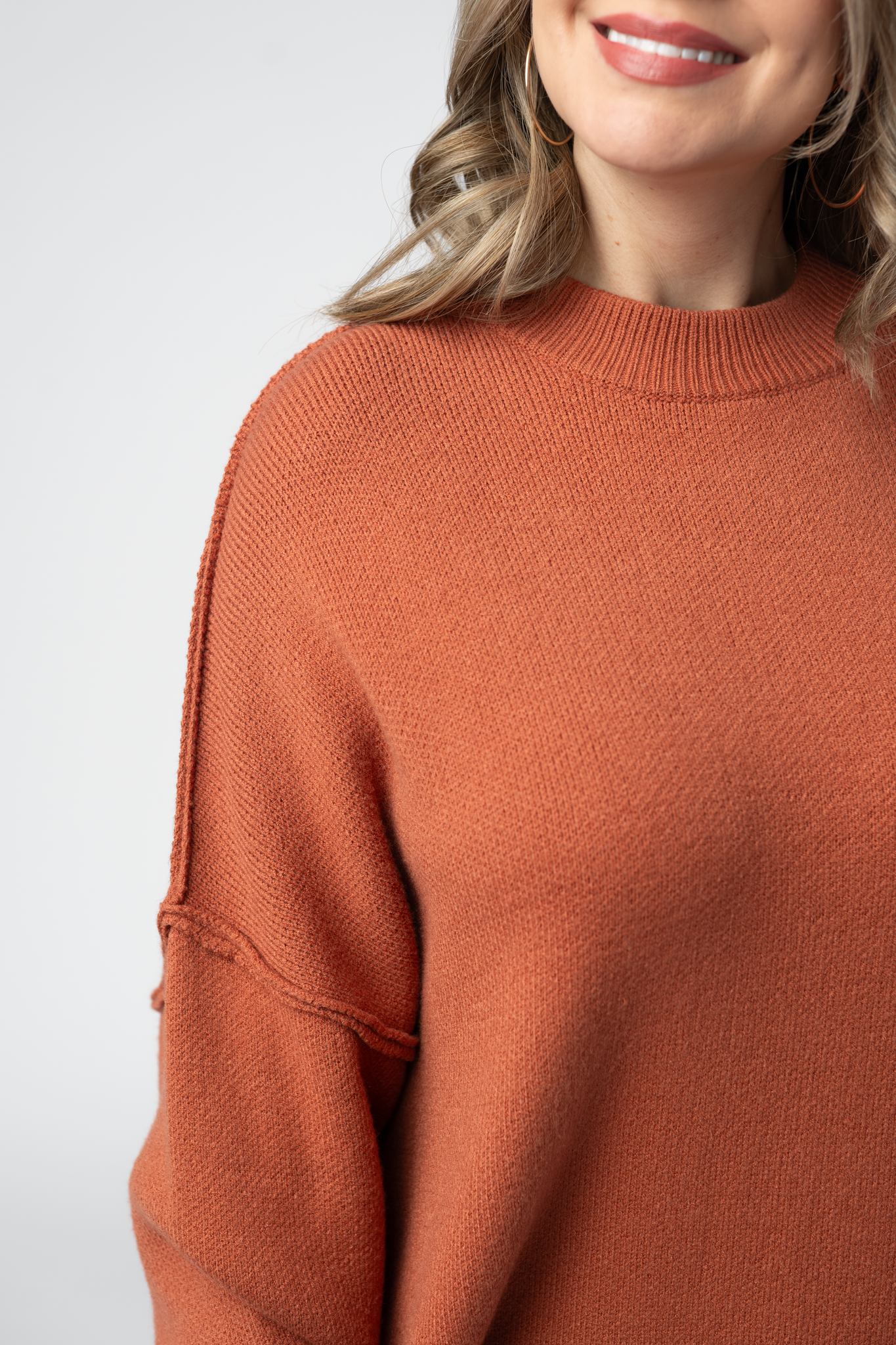 IN STOCK Aurora Cozy Sweater - Pumpkin Spice-Sweater-Dear Me Southern Boutique, located in DeRidder, Louisiana