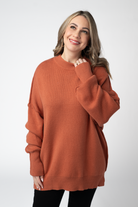 IN STOCK Aurora Cozy Sweater - Pumpkin Spice-Sweater-Dear Me Southern Boutique, located in DeRidder, Louisiana