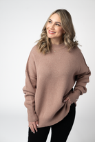 IN STOCK Aurora Cozy Sweater - Rose Gold-Sweater-Dear Me Southern Boutique, located in DeRidder, Louisiana