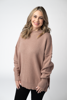 IN STOCK Aurora Cozy Sweater - Rose Gold-Sweater-Dear Me Southern Boutique, located in DeRidder, Louisiana