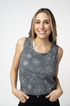 IN STOCK Ava Tank - Faded Black Webs-tank-Dear Me Southern Boutique, located in DeRidder, Louisiana
