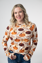 IN STOCK Blair Long Sleeve Top - Autumn Gourds-Tops-Dear Me Southern Boutique, located in DeRidder, Louisiana