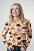 IN STOCK Blair Long Sleeve Top - Autumn Gourds-Tops-Dear Me Southern Boutique, located in DeRidder, Louisiana