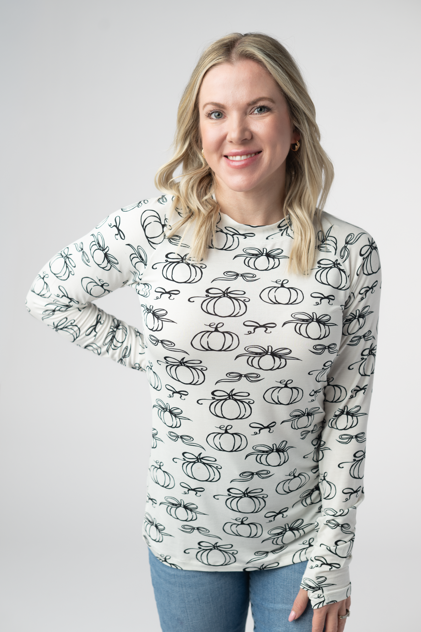 IN STOCK Blair Long Sleeve Top - Classic Pumpkins-Tops-Dear Me Southern Boutique, located in DeRidder, Louisiana