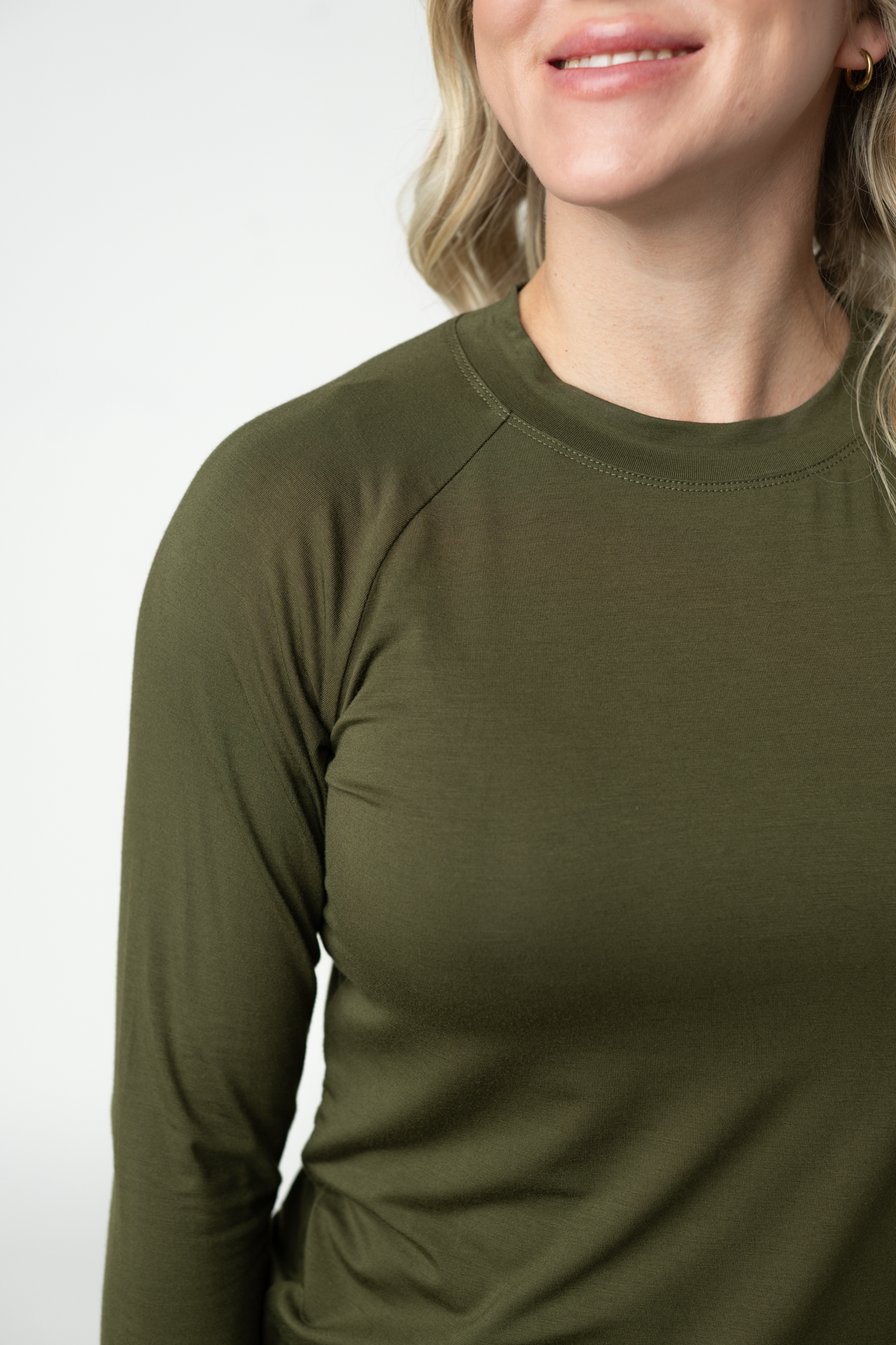 IN STOCK Blair Long Sleeve Top - Dark Olive-Tops-Dear Me Southern Boutique, located in DeRidder, Louisiana
