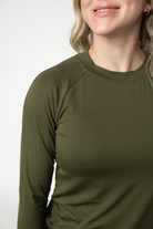 IN STOCK Blair Long Sleeve Top - Dark Olive-Tops-Dear Me Southern Boutique, located in DeRidder, Louisiana
