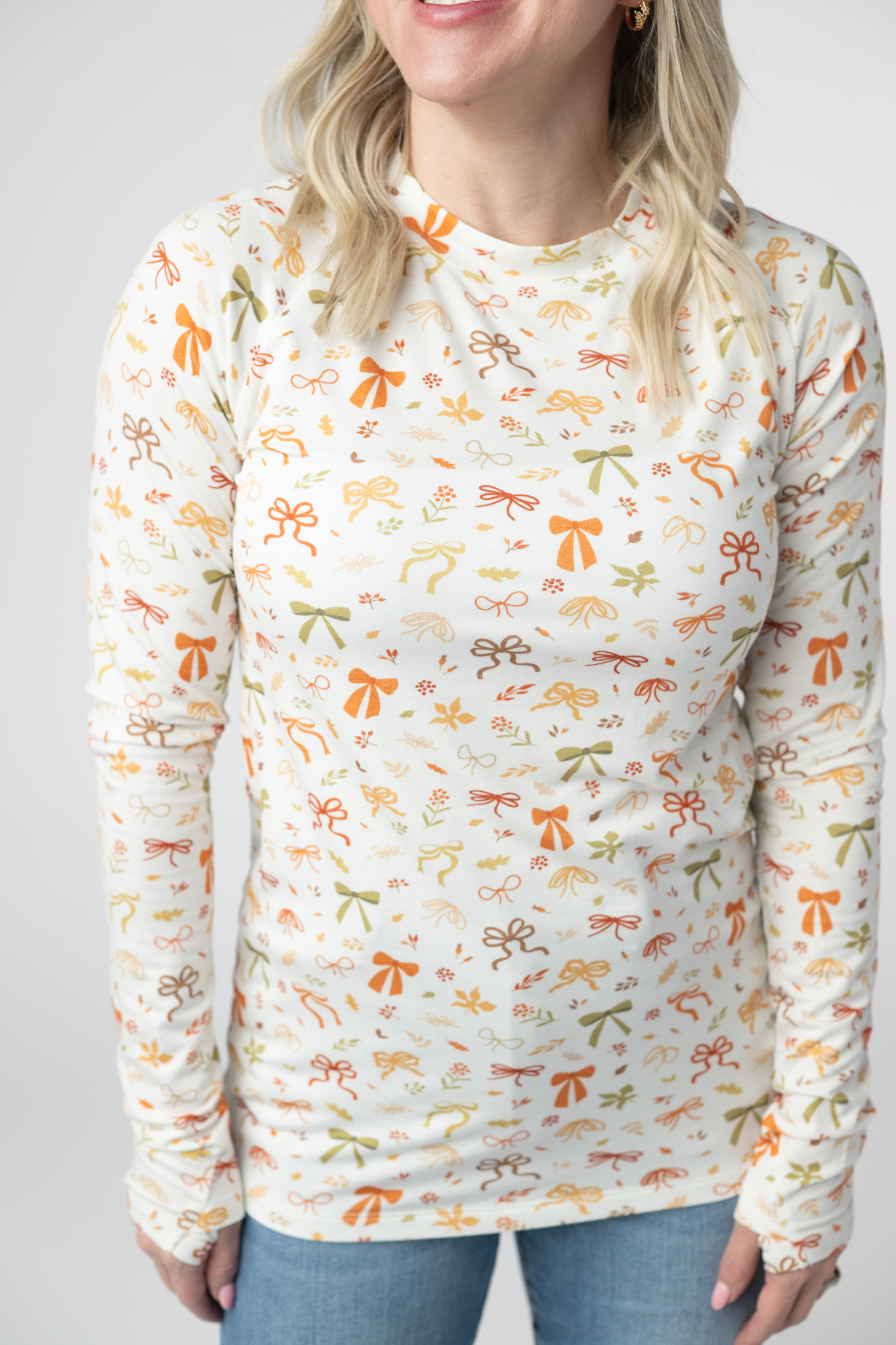 IN STOCK Blair Long Sleeve Top - Harvest Bows-Tops-Dear Me Southern Boutique, located in DeRidder, Louisiana