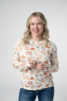 IN STOCK Blair Long Sleeve Top - Harvest Leaves-Tops-Dear Me Southern Boutique, located in DeRidder, Louisiana