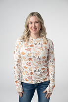 IN STOCK Blair Long Sleeve Top - Harvest Leaves-Tops-Dear Me Southern Boutique, located in DeRidder, Louisiana