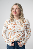 IN STOCK Blair Long Sleeve Top - Harvest Leaves-Tops-Dear Me Southern Boutique, located in DeRidder, Louisiana