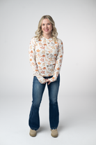 IN STOCK Blair Long Sleeve Top - Harvest Leaves-Tops-Dear Me Southern Boutique, located in DeRidder, Louisiana