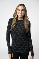 IN STOCK Blair Long Sleeve Top - Midnight Ghosts-Tops-Dear Me Southern Boutique, located in DeRidder, Louisiana