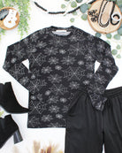 IN STOCK Blair Long Sleeve Top - Midnight Webs-Tops-Dear Me Southern Boutique, located in DeRidder, Louisiana