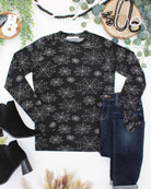 IN STOCK Blair Long Sleeve Top - Midnight Webs-Tops-Dear Me Southern Boutique, located in DeRidder, Louisiana