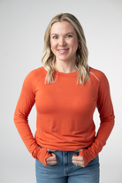 IN STOCK Blair Long Sleeve Top - Pumpkin-Tops-Dear Me Southern Boutique, located in DeRidder, Louisiana