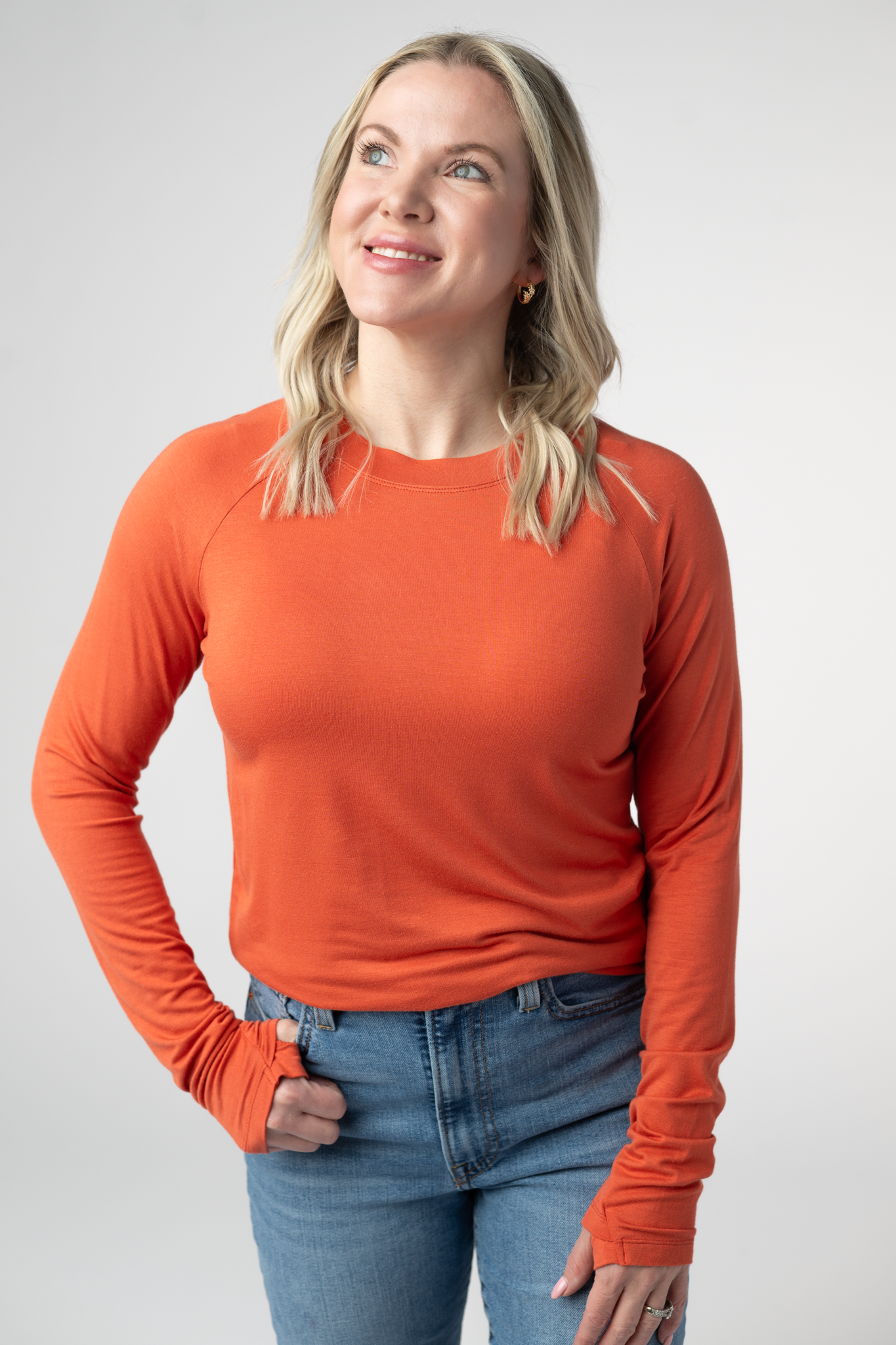 IN STOCK Blair Long Sleeve Top - Pumpkin-Tops-Dear Me Southern Boutique, located in DeRidder, Louisiana