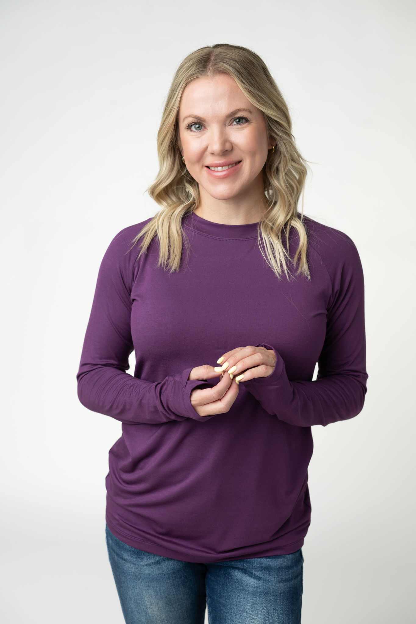 IN STOCK Blair Long Sleeve Top - Purple-Tops-Dear Me Southern Boutique, located in DeRidder, Louisiana