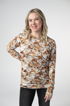 IN STOCK Blair Long Sleeve Top - Woodsy Camo-Tops-Dear Me Southern Boutique, located in DeRidder, Louisiana