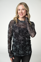 IN STOCK Blair Mesh Long Sleeve Top - Webs-Tops-Dear Me Southern Boutique, located in DeRidder, Louisiana