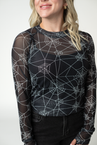 IN STOCK Blair Mesh Long Sleeve Top - Webs-Tops-Dear Me Southern Boutique, located in DeRidder, Louisiana