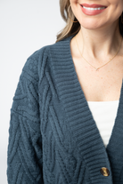 IN STOCK Brooks Button Sweater Cardigan - Navy-Cardigan-Dear Me Southern Boutique, located in DeRidder, Louisiana