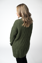 IN STOCK Brooks Button Sweater Cardigan - Olive-Cardigan-Dear Me Southern Boutique, located in DeRidder, Louisiana