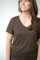 IN STOCK Chloe Cozy Top - Brown-Tops-Dear Me Southern Boutique, located in DeRidder, Louisiana