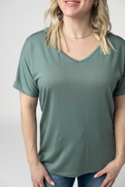 IN STOCK Chloe Cozy Top - Dusty Jade-Tops-Dear Me Southern Boutique, located in DeRidder, Louisiana