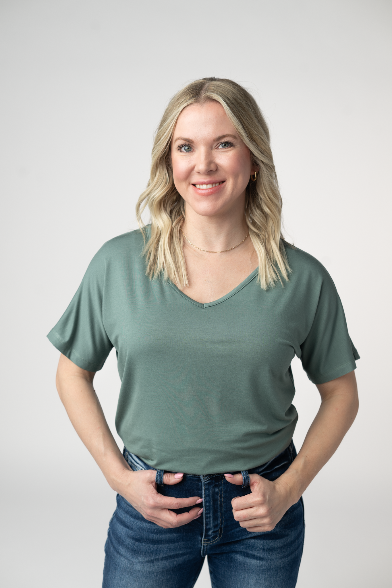 IN STOCK Chloe Cozy Top - Dusty Jade-Tops-Dear Me Southern Boutique, located in DeRidder, Louisiana