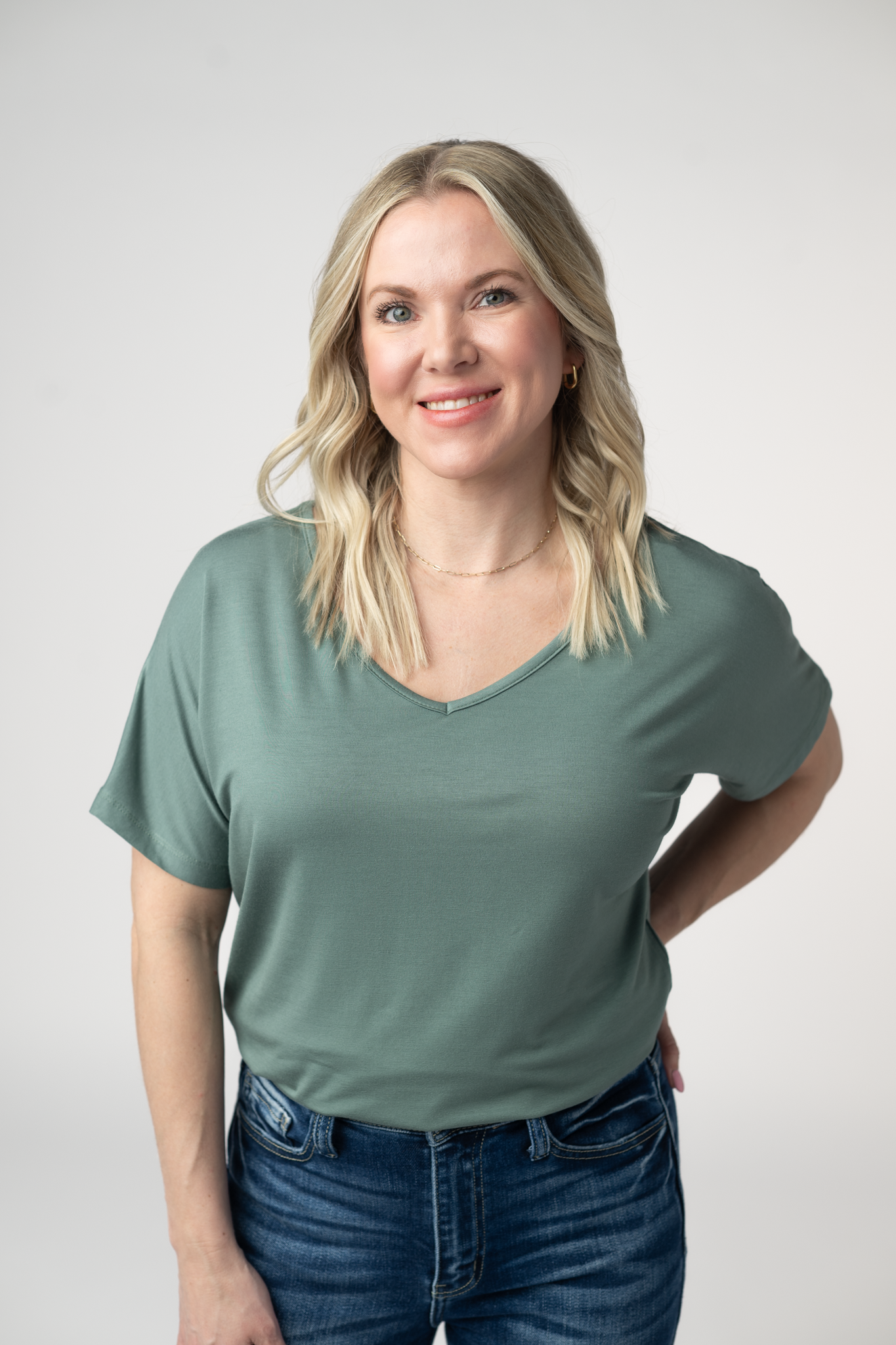 IN STOCK Chloe Cozy Top - Dusty Jade-Tops-Dear Me Southern Boutique, located in DeRidder, Louisiana