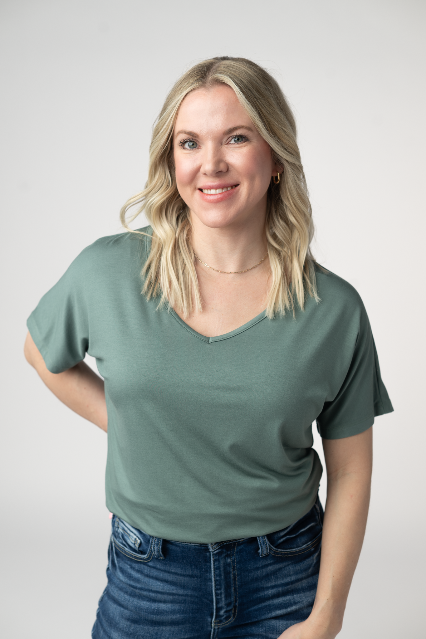 IN STOCK Chloe Cozy Top - Dusty Jade-Tops-Dear Me Southern Boutique, located in DeRidder, Louisiana