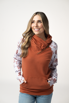 IN STOCK Classic Zoey ZipCowl Sweatshirt - Maple and Fall Foliage-Pullover-Dear Me Southern Boutique, located in DeRidder, Louisiana