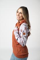IN STOCK Classic Zoey ZipCowl Sweatshirt - Maple and Fall Foliage-Pullover-Dear Me Southern Boutique, located in DeRidder, Louisiana