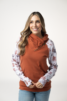 IN STOCK Classic Zoey ZipCowl Sweatshirt - Maple and Fall Foliage-Pullover-Dear Me Southern Boutique, located in DeRidder, Louisiana