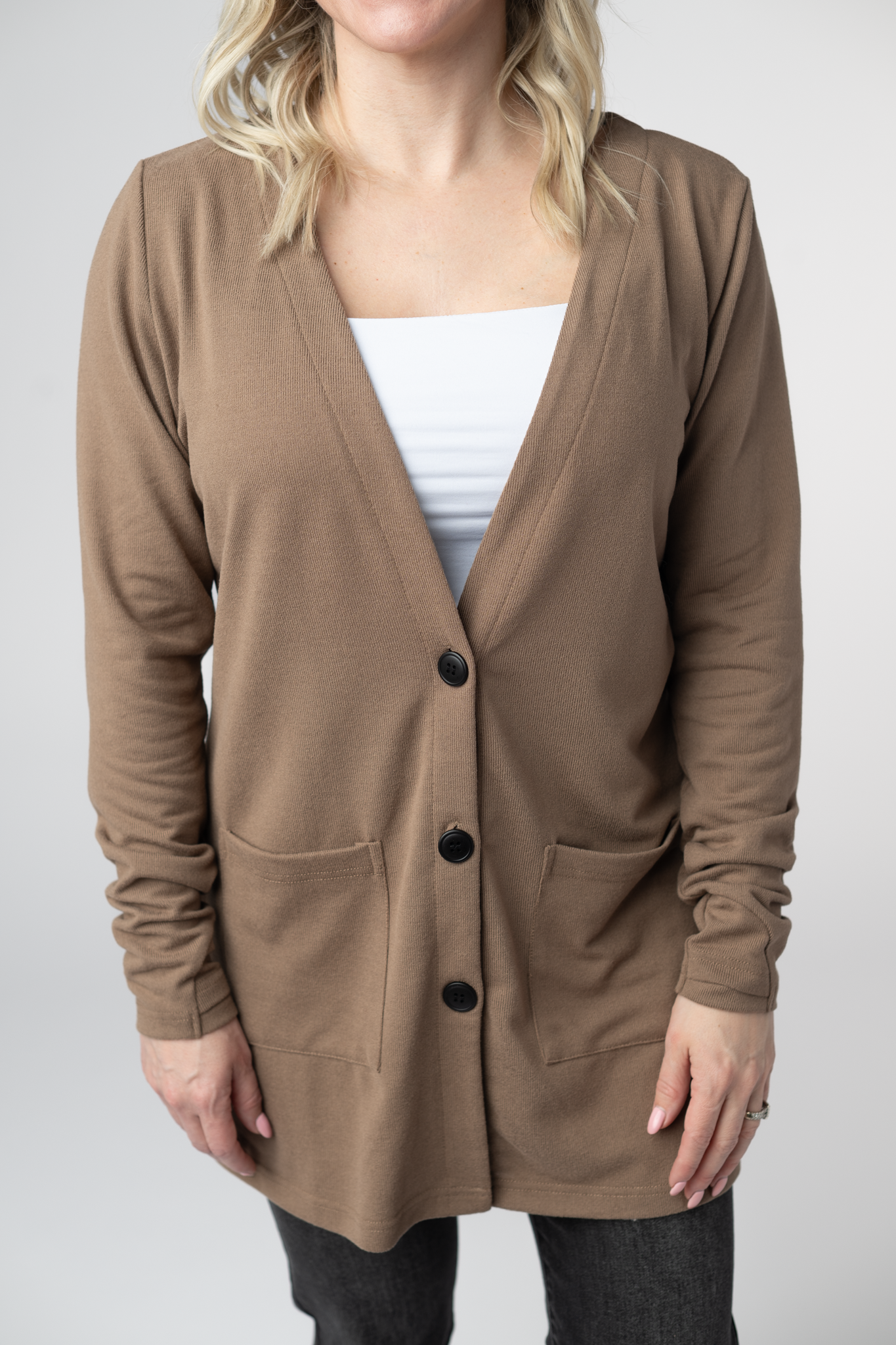 IN STOCK Cori Cardigan - Mocha-Cardigan-Dear Me Southern Boutique, located in DeRidder, Louisiana