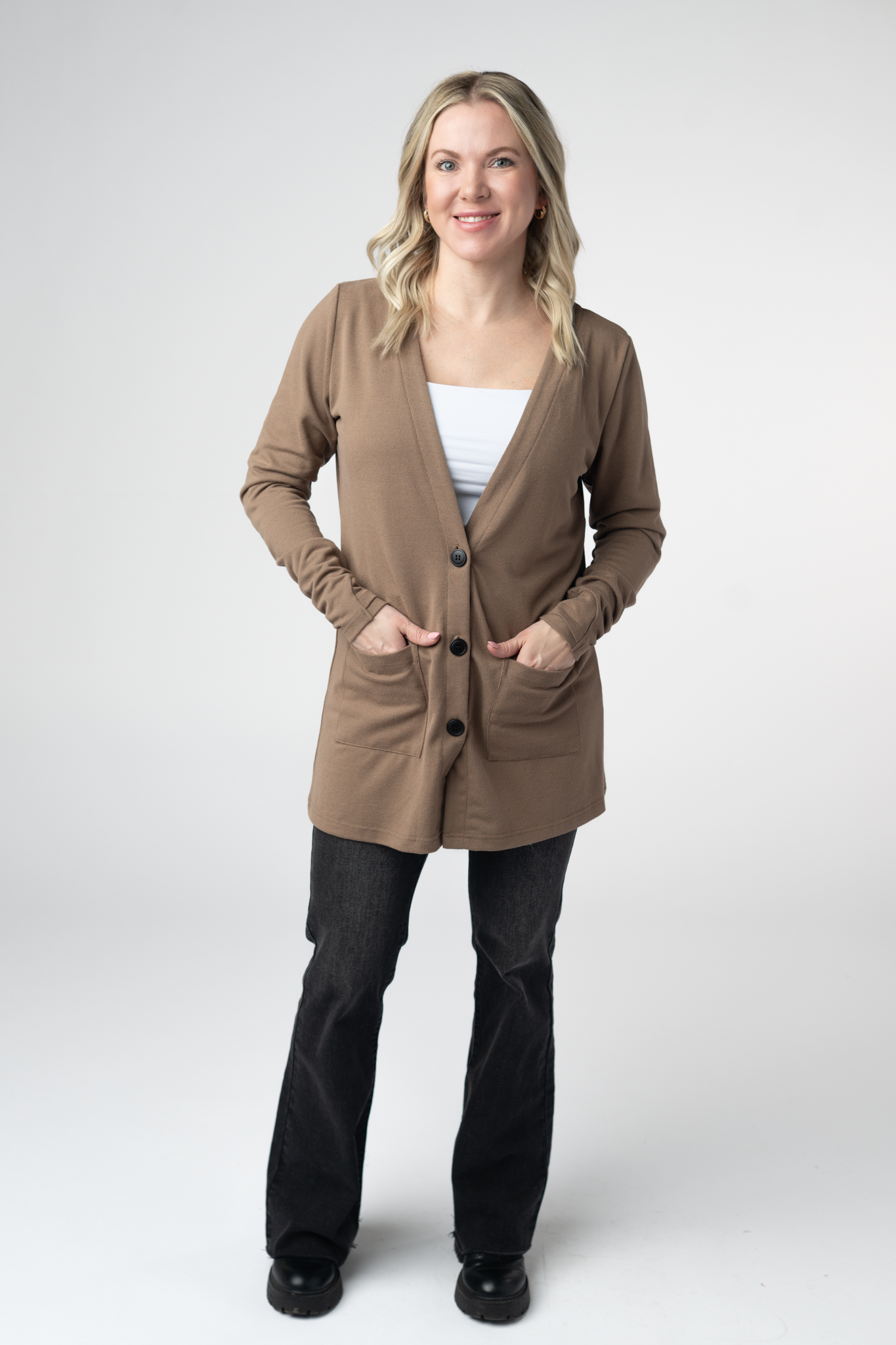 IN STOCK Cori Cardigan - Mocha-Cardigan-Dear Me Southern Boutique, located in DeRidder, Louisiana