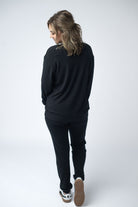IN STOCK Corrine Ribbed Pullover Top - Black-Pullover-Dear Me Southern Boutique, located in DeRidder, Louisiana