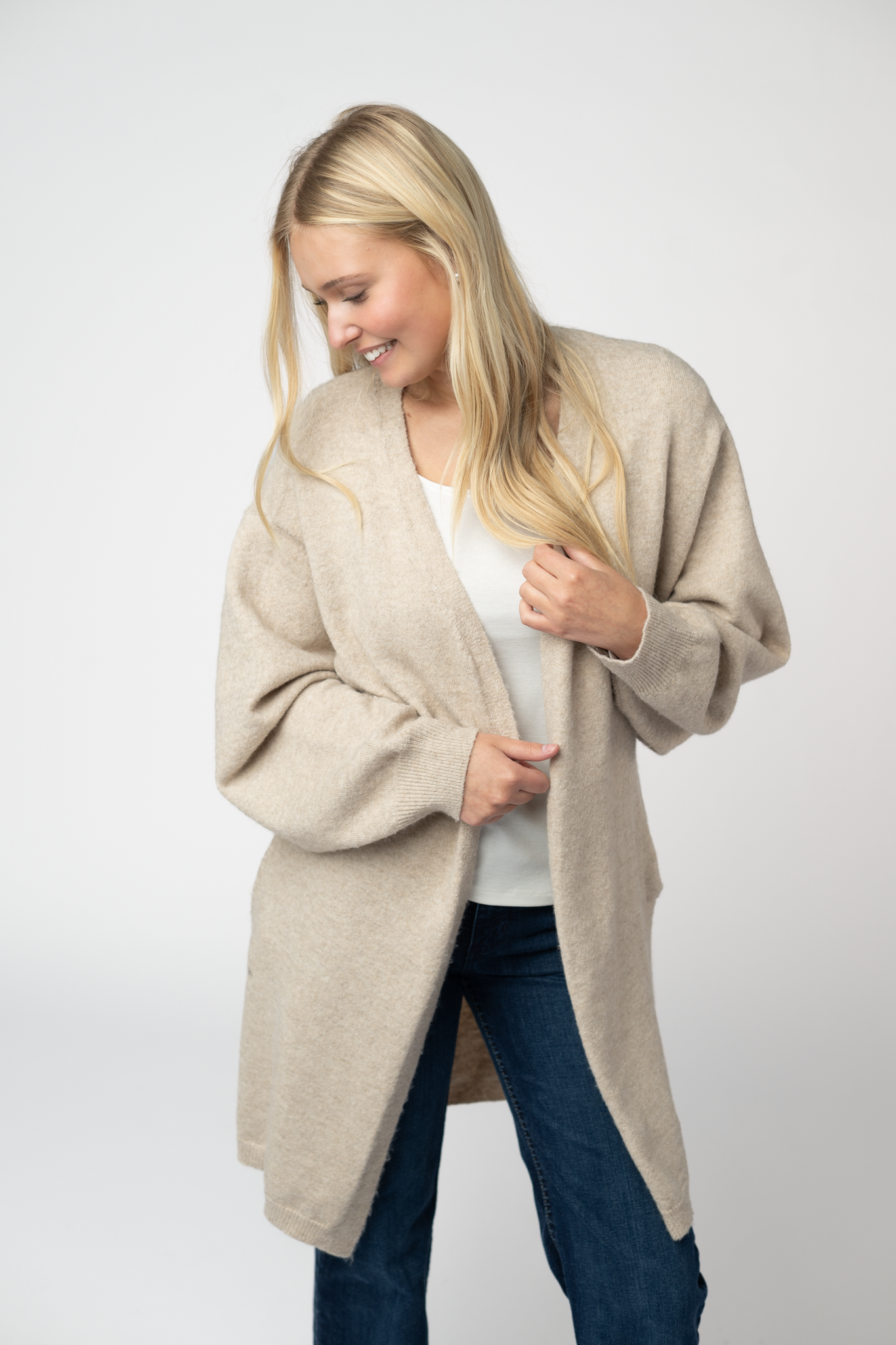 IN STOCK Cozy Cardigan - Tan-Cardigan-Dear Me Southern Boutique, located in DeRidder, Louisiana