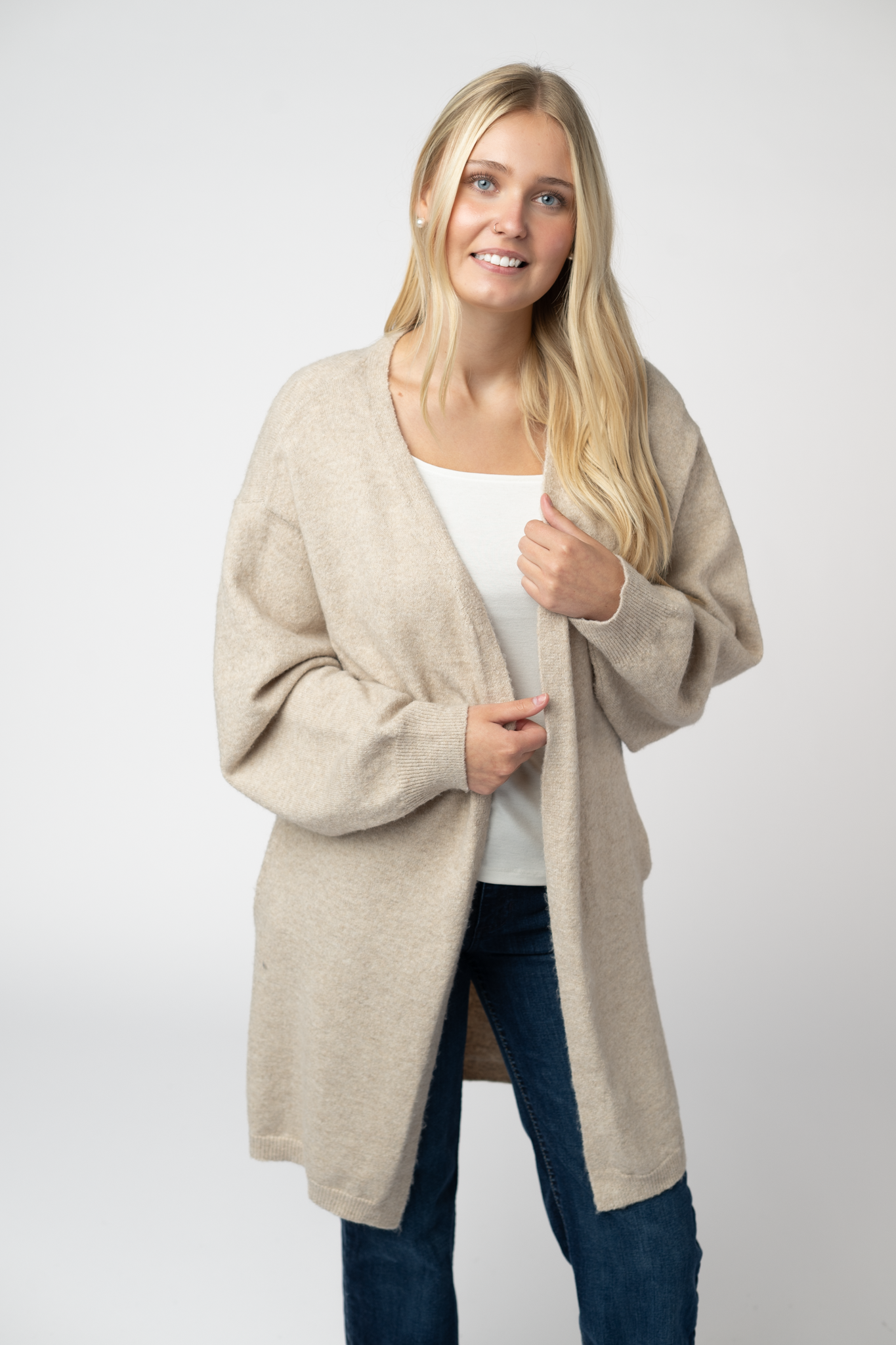 IN STOCK Cozy Cardigan - Tan-Cardigan-Dear Me Southern Boutique, located in DeRidder, Louisiana