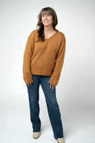 IN STOCK Crochet Sleeve Top - Camel-Tops-Dear Me Southern Boutique, located in DeRidder, Louisiana