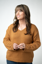 IN STOCK Crochet Sleeve Top - Camel-Tops-Dear Me Southern Boutique, located in DeRidder, Louisiana