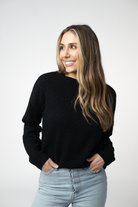 IN STOCK Gianna Pullover Sweater - Black-sweater-Dear Me Southern Boutique, located in DeRidder, Louisiana