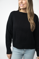 IN STOCK Gianna Pullover Sweater - Black-sweater-Dear Me Southern Boutique, located in DeRidder, Louisiana