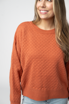 IN STOCK Gianna Pullover Sweater - Pumpkin-sweater-Dear Me Southern Boutique, located in DeRidder, Louisiana