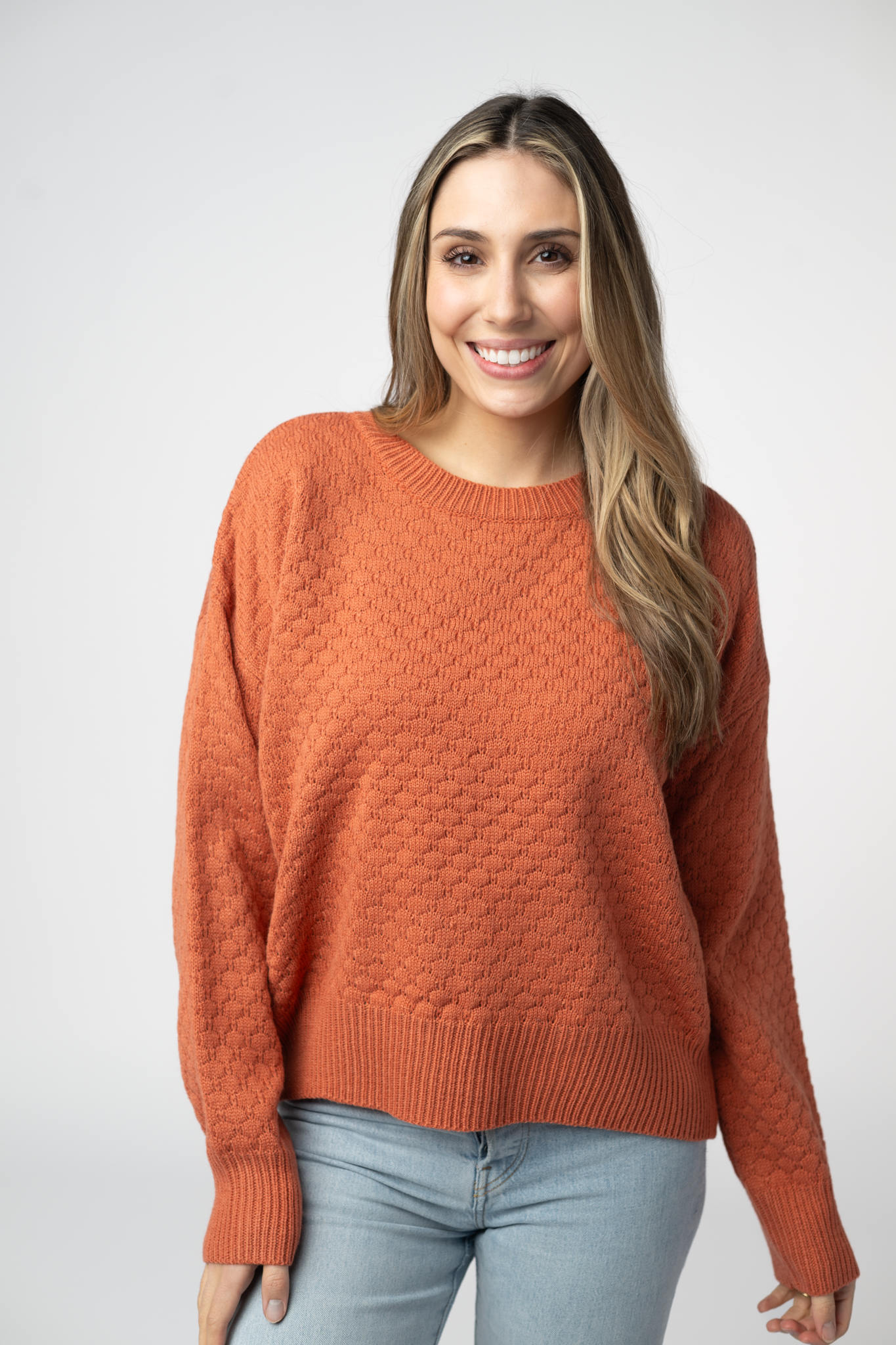 IN STOCK Gianna Pullover Sweater - Pumpkin-sweater-Dear Me Southern Boutique, located in DeRidder, Louisiana