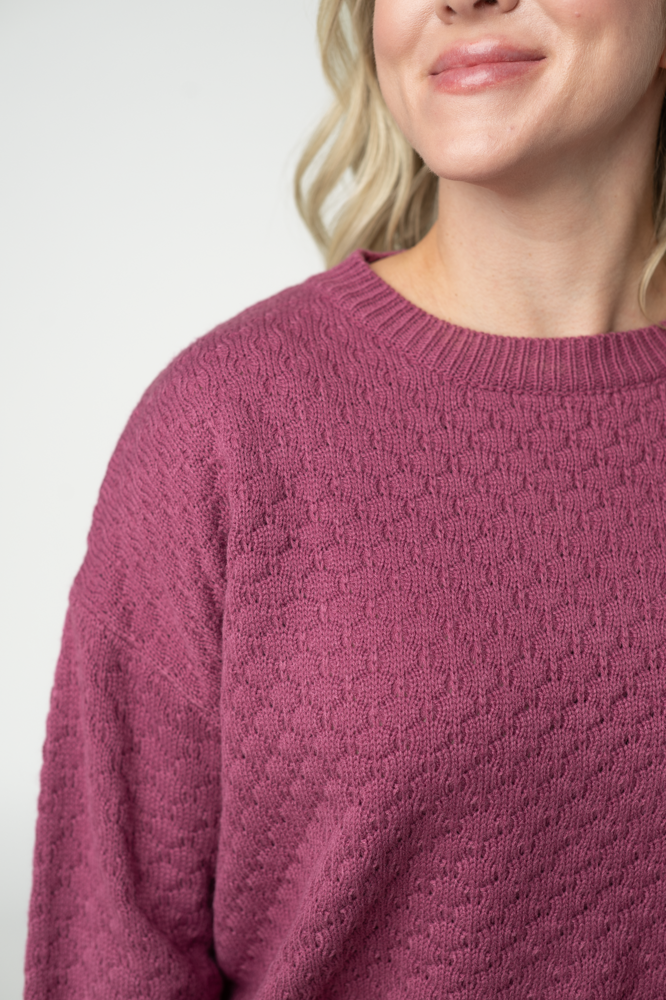 IN STOCK Gianna Pullover Sweater - Raspberry-sweater-Dear Me Southern Boutique, located in DeRidder, Louisiana
