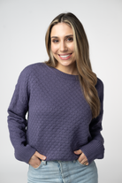 IN STOCK Gianna Pullover Sweater - Slate Blue-sweater-Dear Me Southern Boutique, located in DeRidder, Louisiana