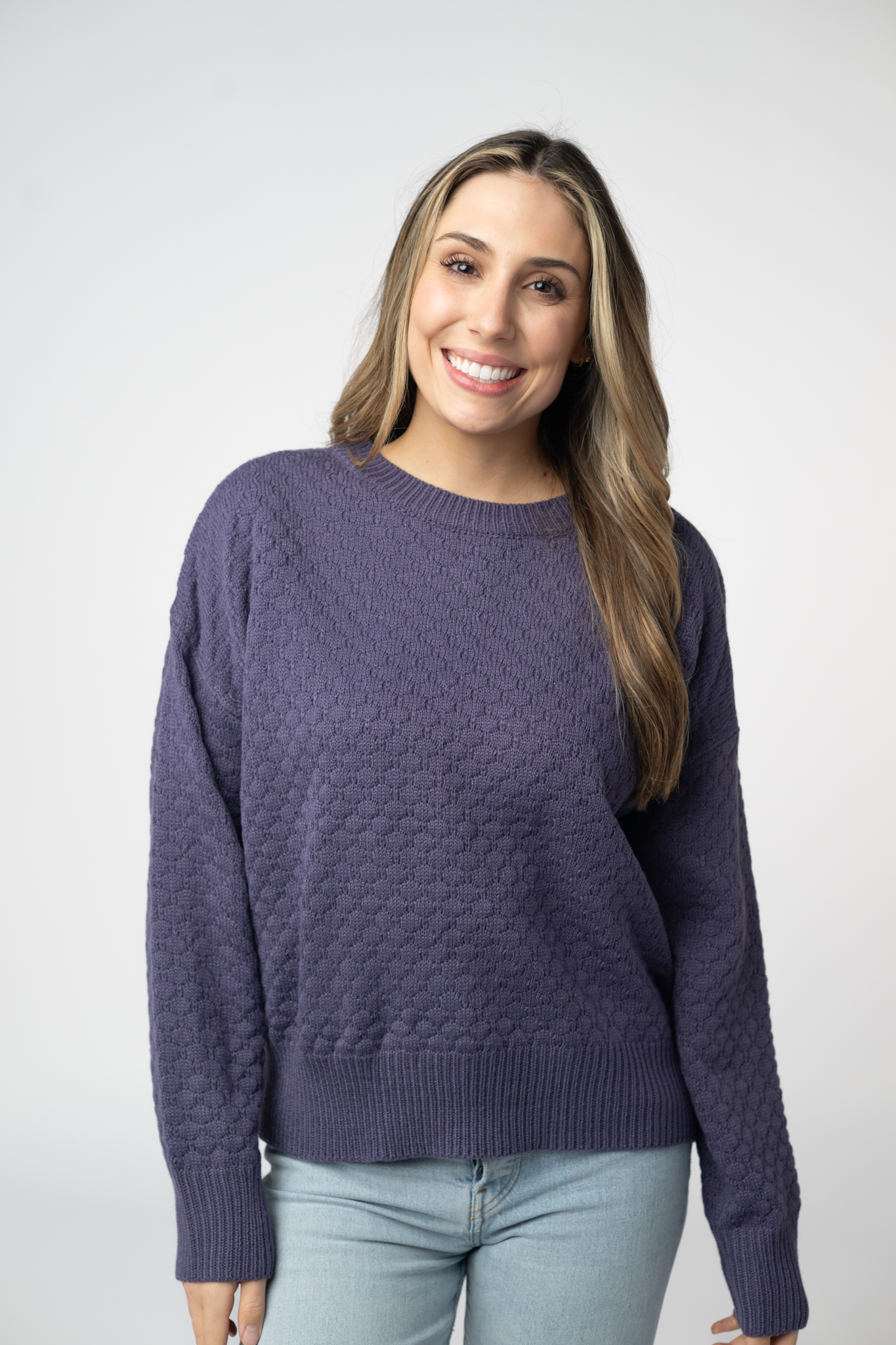 IN STOCK Gianna Pullover Sweater - Slate Blue-sweater-Dear Me Southern Boutique, located in DeRidder, Louisiana