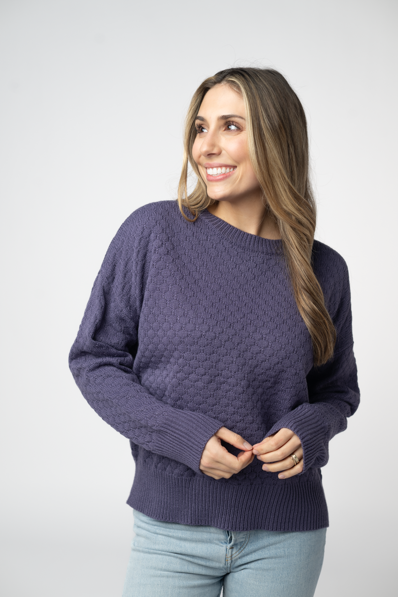 IN STOCK Gianna Pullover Sweater - Slate Blue-sweater-Dear Me Southern Boutique, located in DeRidder, Louisiana