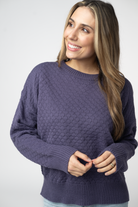 IN STOCK Gianna Pullover Sweater - Slate Blue-sweater-Dear Me Southern Boutique, located in DeRidder, Louisiana